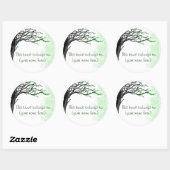 Sticker Rond Arbre, heure du printemps (Feuille)