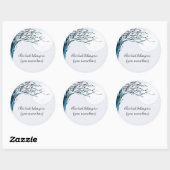 Sticker Rond Arbre, hiver (Feuille)