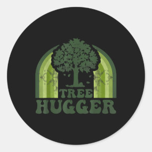 Sticker Rond Arbre Hugger Vintage Retro Nature De l'environneme