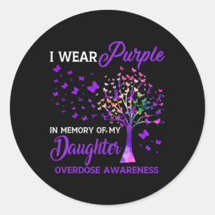 Sticker Rond Arbre Je Porte Violet Mémoire De La Fille Overdose