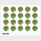 Sticker Rond Arbre Jelly Bean (Feuille)