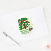 Sticker Rond Arbre Leprechaun (Enveloppe)