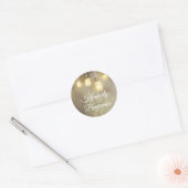 Sticker Rond Arbre Mason Jar illumine le Mariage campagnard rus (Enveloppe)