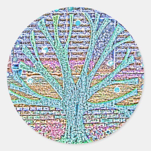 Sticker Rond Arbre métallique (Devant)