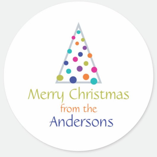 Sticker Rond Arbre Moderne avec Nom