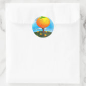 Sticker Rond Arbre orange (Sac)