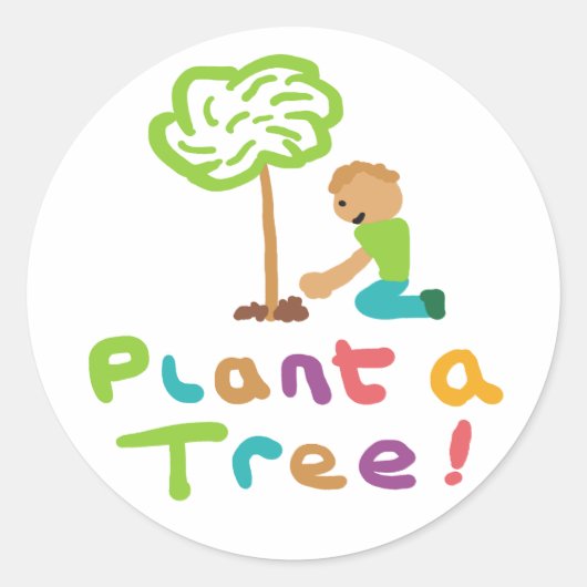 Sticker Rond Arbre plante A (Devant)