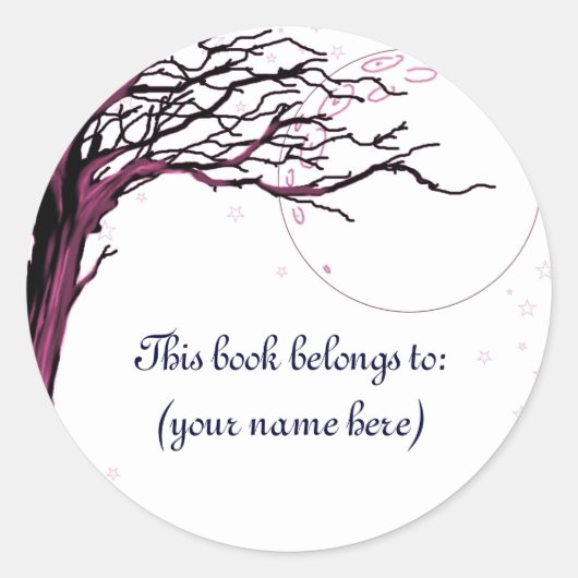 Sticker Rond Arbre, rouge (Devant)