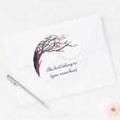 Sticker Rond Arbre, rouge (Enveloppe)