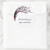 Sticker Rond Arbre, rouge (Sac)