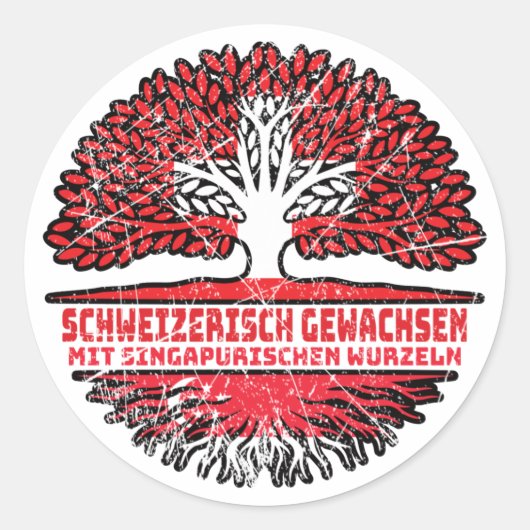 Sticker Rond Arbre singapourien suisse (Devant)