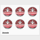 Sticker Rond Arbre singapourien suisse (Feuille)
