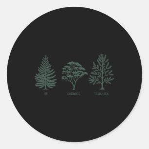 Sticker Rond Arbre Subtil Anti Trump Chemise Arbre Fir Dogwood