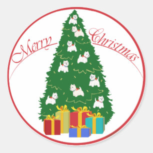 Sticker Rond Arbre Westie
