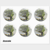 STICKER ROND ARBRES (Feuille)