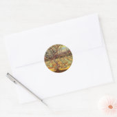 Sticker Rond Arbres abricot en fleurs par Vincent van Gogh (Enveloppe)