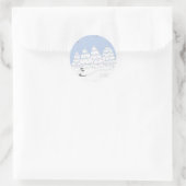 Sticker Rond Arbres de Blanc (Sac)