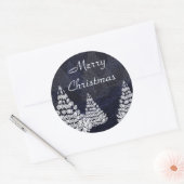 Sticker Rond Arbres de Noël (Enveloppe)