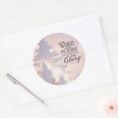 Sticker Rond Arbres de Noël simples Bible chrétienne Verse (Enveloppe)