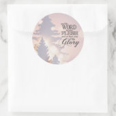 Sticker Rond Arbres de Noël simples Bible chrétienne Verse (Sac)