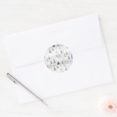 Sticker Rond Arbres d'hiver (Enveloppe)