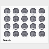 Sticker Rond Arbres d'hiver (Feuille)