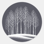 Sticker Rond Arbres d'hiver (Devant)