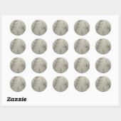 Sticker Rond Arbres d'hiver fragiles (Feuille)