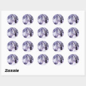 Sticker Rond Arbres en neige (Feuille)