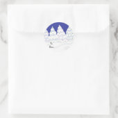 Sticker Rond Arbres enneigés (Sac)