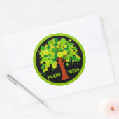 Sticker Rond Arbres plantes (Enveloppe)