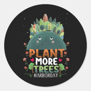 Sticker Rond Arbres plantes Arbre Hugger Jour des terres Arbor