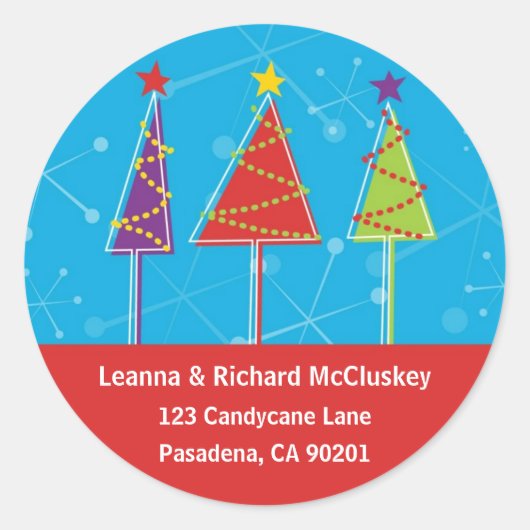 Sticker Rond Arbres rétro (Devant)