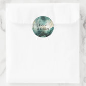 Sticker Rond Arbres verts en or (Sac)