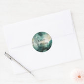 Sticker Rond Arbres verts en or (Enveloppe)