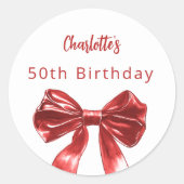 Sticker Rond Arc blanc rouge Anniversaire (Devant)
