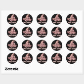 Sticker Rond Arc de Chapeau de Sorcière Rose Pastel Basic Witch (Feuille)