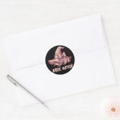 Sticker Rond Arc de Chapeau de Sorcière Rose Pastel Basic Witch (Enveloppe)