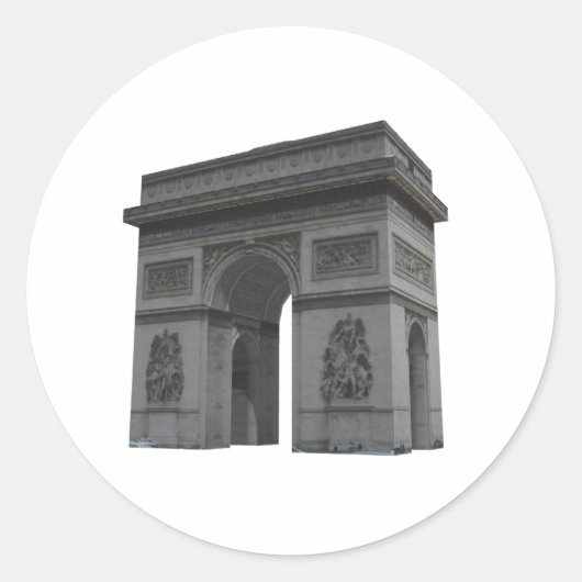 Sticker Rond Arc de Triomphe : 3D Modèle : (Devant)