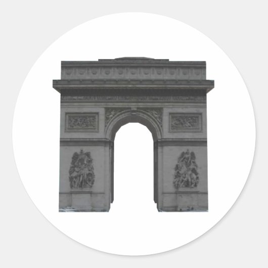 Sticker Rond Arc de Triomphe : 3D Modèle : (Devant)