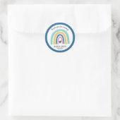 Sticker Rond Arc en arc-en-ciel moderne et simple d'espoir (Sac)
