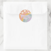 Sticker Rond Arc en arc-en-ciel super (Sac)