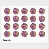 Sticker Rond Arc en arc-en-ciel | violet (Feuille)