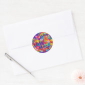 Sticker Rond Arc en arc-en-ciel | violet (Enveloppe)