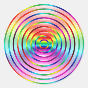 Sticker Rond Arc-en-ciel