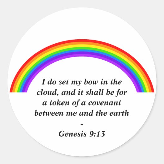 Sticker Rond Arc en ciel, (Devant)
