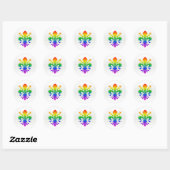 Sticker Rond Arc-en-ciel (Feuille)