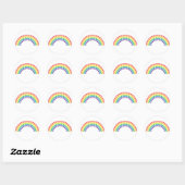 Sticker Rond Arc en ciel (Feuille)