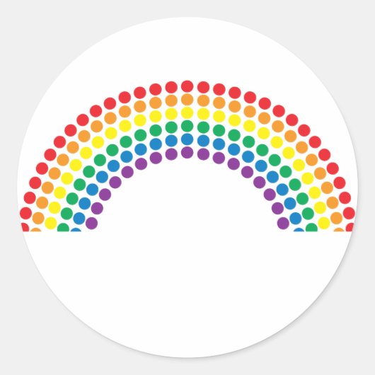 Sticker Rond Arc en ciel (Devant)