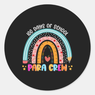 Sticker Rond Arc-En-Ciel 100 Jours De Para De L'École Lover 100